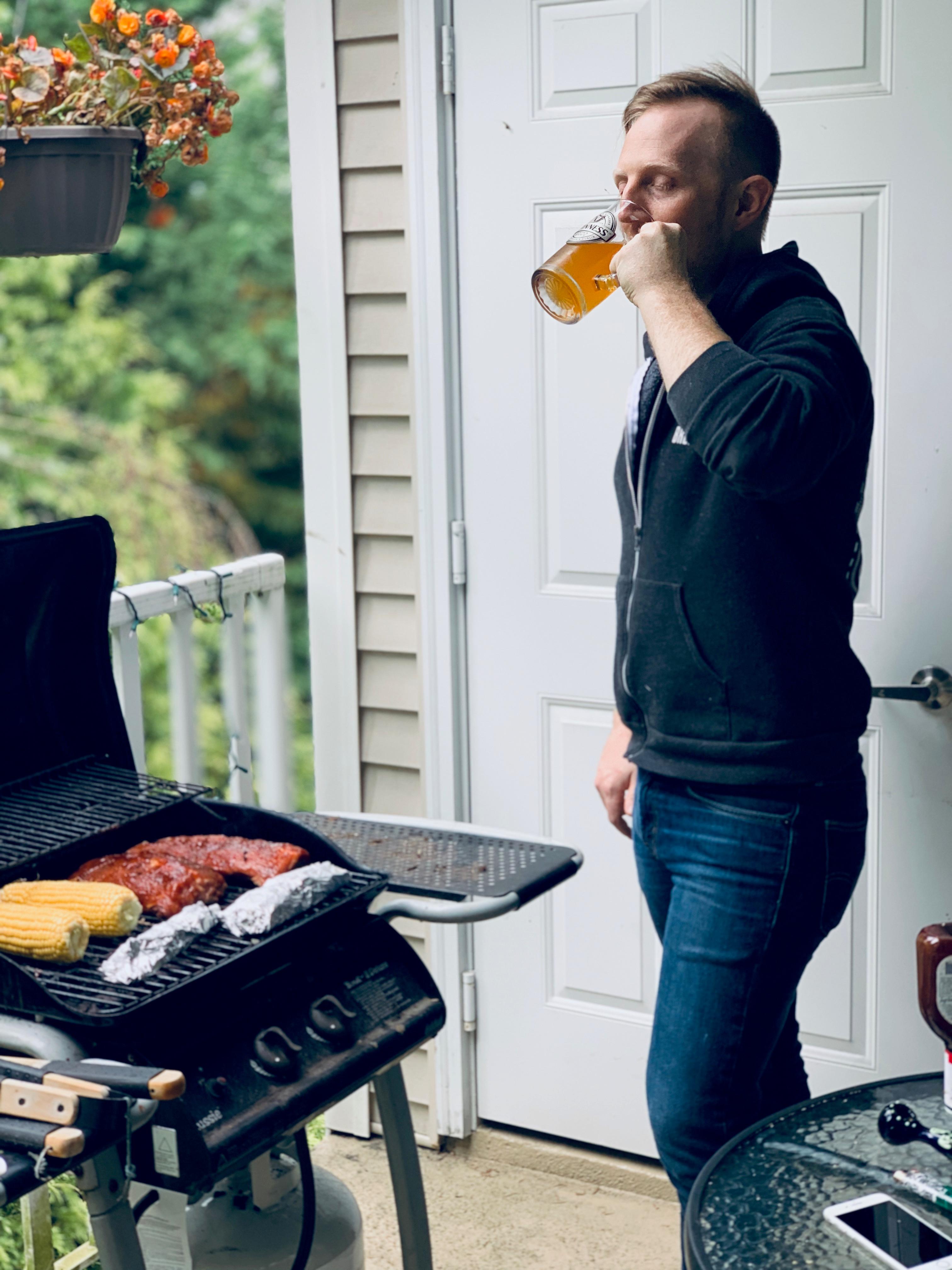 Steve beer grill porch